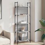 vidaXL Knjižna polica 5-nadstropna siva sonoma 60,5x24x166,5 cm Cene