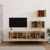  4-dijelni set TV ormarića boja hrasta sonome konstruirano drvo | shoptok.hr