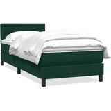 Box Spring krevet s madracem tamnozeleni 80x220 cm baršun | shoptok.hr