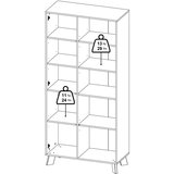 Tvilum Bijela/u prirodnoj boji biblioteka u dekoru hrasta 89x188x40 cm Ikast – | shoptok.hr