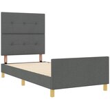  Krevetna konstrukcija Tamno siva 90 x 200 cm tkanina | shoptok.hr