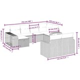 vidaXL 10-dijelni set vrtnih sofa od poliratana s jastucima smeđi | shoptok.hr