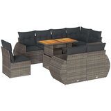 vidaXL 9-dijelni set vrtnih sofa od poliratana s jastucima sivi | shoptok.hr