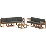  Set vanjskih sofa s jastukom 9 pcs Prirodna i antracit | shoptok.hr