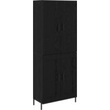 vidaXL Visok predalnik Črna Orehovina 69,5 x 34 x 180 cm, (5000108542) | Shoptok.si
