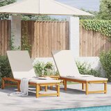  Ležaljka 2 pcs Smeđa 202 x 53 x 89 cm Čvrsto drvo akacije | shoptok.hr