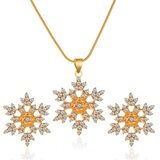 INF Komplet uhanov za ogrlico Snowflake Gold, (21237875) | Shoptok.si