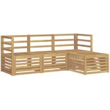  Set vanjskih sofa 4 pcs Bijela Čvrsto drvo akacije | Eponuda.com