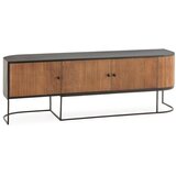 MOME TV omarica iz masivnega manga v naravni barvi 160x55x40 cm Curve – Cene
