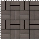 vidaXL Pločice za trijem 11 kom WPC 30 x 30 cm 1 m² tamnosmeđe Cijene