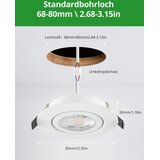 HOMEOW 9x 85 mm vgradni LED reflektor 6 W, 3000–6500 K | Shoptok.si