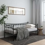  Okvir za krevet na razvlačenje crni metalni 90 x 200 cm | shoptok.hr