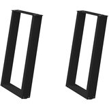 vidaXL noge za jedilno mizo u-oblika 2 kosa črna 60x(72-73) cm jeklo | Shoptok.si