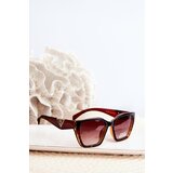 Kesi Women's Classic Sunglasses with Gold Detailing UV400 Brown Cene