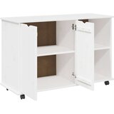  Mobilni ormar Bijelo 100 x 39 x 65 5 cm Čvrsto borovo drvo - Bijelo | shoptok.hr