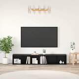  Set TV komoda Zidne 2 pcs Crni hrast 37 x 35 x 107cm | shoptok.hr