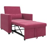 SOFA na razvlačenje Singl s kotačima boja crnog vina Baršun | shoptok.hr