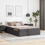  Krevet s madracem i skladištem s pohranom 2 kom. Siva Koža 140 x 200 cm | Shoptok.si