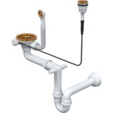 Quadron odvod s P2O daljinskim za granit sudopere s 1 posudom, nano PVD bakar | shoptok.hr
