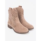 SEASTAR Beige openwork boots in cowboy style | Eponuda.ba
