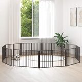  Vrata za pse 10 pcs Crna 100 x 60 cm Cinkani čelik | shoptok.hr