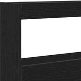 Ormarić Omarica za vzglavje postelje LED črna hrast 160x17x102 cm | Shoptok.si