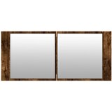  LED kupaonski ormarić s ogledalom boja hrasta 100 x 12 x 45 cm | shoptok.hr