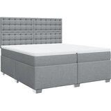  Krevet s oprugama i madracem svjetlosivi 200 x 200cm od tkanine | shoptok.hr