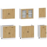  7-dijelni set kuhinjskih ormarića Kalmar konstruiranog drva | shoptok.hr