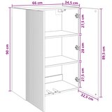  Ormar za montažu na zid 66 x 34,5 x 90 cm Konstruirano drvo | shoptok.hr