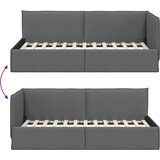  Kutni okvir kreveta Tamno siva 100 x 200 cm tkanina | shoptok.hr