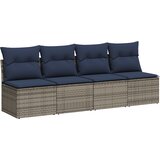  Vrtni kauč s jastukom Siva 220 x 62 x 69 cm poliratan | shoptok.hr