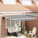 vidaXL Nadstrešnica Ručna Bijelo 3,5 x 2,5 m Metal | shoptok.hr