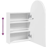vidaXL Kopalniška omarica z ogledalom z LED obokana bela 42x13x70 cm | Shoptok.si