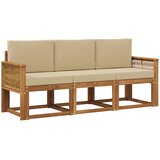  Set vanjskih sofa 3 pcs Prirodna i bež Poliester | shoptok.hr