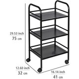 Wenko Crni metalni regal na kotačima 41x75 cm – | shoptok.hr