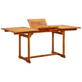 vidaXL vrtna jedilna miza (120-170)x80x75 cm trden akacijev les | Shoptok.si
