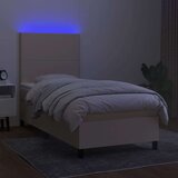  Box spring s madracem LED krem 90x200 cm od tkanine | shoptok.hr