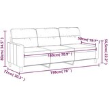  Kavč trosed svetlo siv 180 cm blago, (20923920) | Shoptok.si