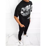 DStreet Black RX4845 men's T-shirt with print | shoptok.hr