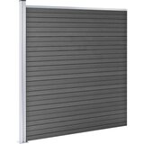  Panel za ogradu WPC 175 x 186 cm crni | shoptok.hr