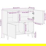 vidaXL Strani šal Bela 33,5 x 80 x 75 cm | Shoptok.si