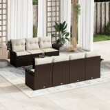  8-dijelni Vrtni Sofa Set s Jastucima Smeđa Poli Ratan | shoptok.hr