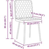  Jedilni stoli 4 kosi roza žamet, (21832374) | Shoptok.si