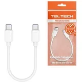 USB kabel USB-C na USB-C, 0.3 m, 5A, 100W, CarPlay, beli, (5000350366)