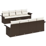  Set vrtne sofe od 9 dijelova sa jastučićima smeđi poli ratan | shoptok.hr