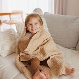 BabyOno Pletena dekica od merino vune 75x100 cm, tamno bež | shoptok.hr