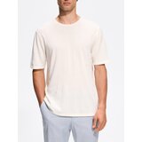Reserved Majica regular fit s lyocellom - bež | shoptok.hr
