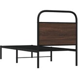  Okvir kreveta bez madraca smeđa boja hrasta 75x190 cm drveni | shoptok.hr