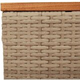 vidaXL Vrtni stol bež 55 x 55 x 37 cm od poliratana i bagremovog drva | shoptok.hr